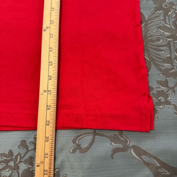 Victoria's Secret PINK Red White Short Sleeve Campus Ringer Tee Shirt Size Large - Picture 9 of 9